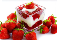dessert a base de fraise et crème